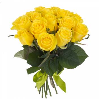 Buchet 27 trandafiri galbeni